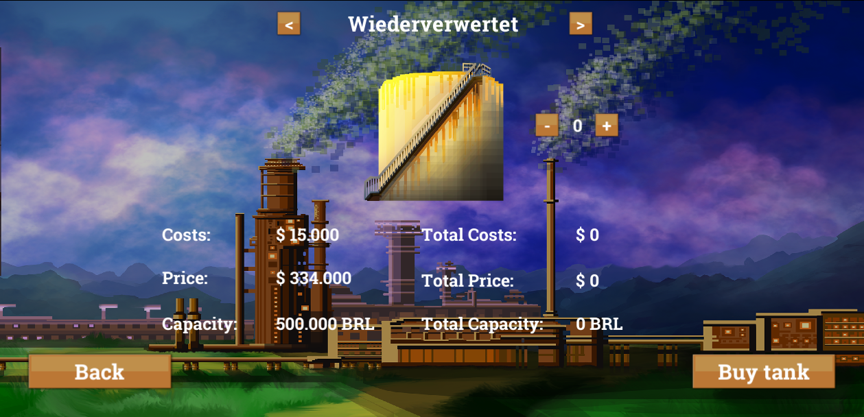 Tank management — buy storage capacity for your oil